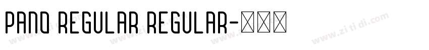 Pano Regular Regular字体转换